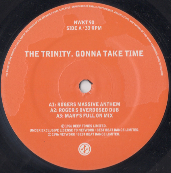 The Trinity - Gonna Take Time | Network Records (NWKT 90) - 3