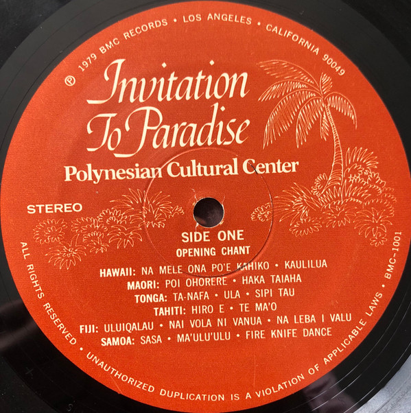 Polynesian Cultural Center - Invitation To Paradise | BMC Records (BMC 1001) - 4