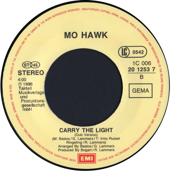 MoHawk - Carry The Light | EMI (1C 006 20 1253 7) - 3