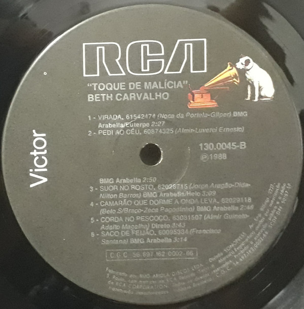 Beth Carvalho - Toque De Malícia | RCA Victor (1300045) - 2