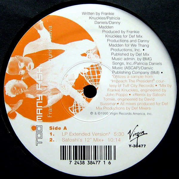 Frankie Knuckles Featuring Adeva - Too Many Fish | Virgin (Y-38477)