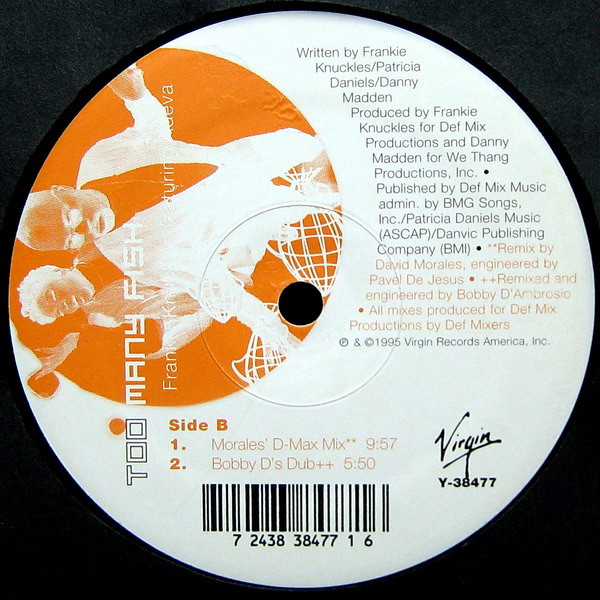 Frankie Knuckles Featuring Adeva - Too Many Fish | Virgin (Y-38477) - 2