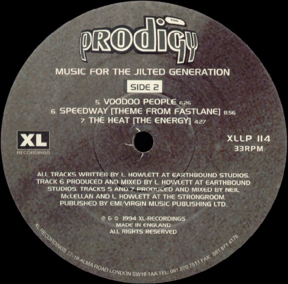 The Prodigy - Music For The Jilted Generation | XL Recordings (XLLP 114) - 6