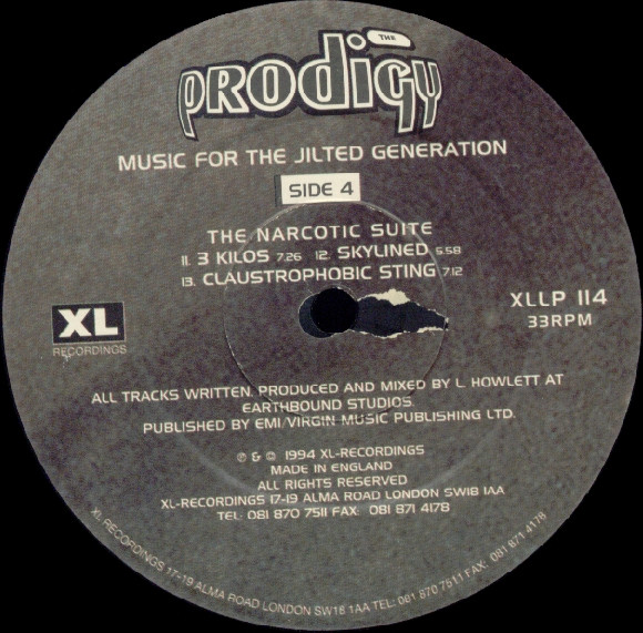 The Prodigy - Music For The Jilted Generation | XL Recordings (XLLP 114) - 8