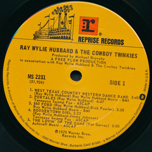Ray Wylie Hubbard & The Cowboy Twinkies - Ray Wylie Hubbard & The Cowboy Twinkies | Reprise Records (MS 2231) - 3