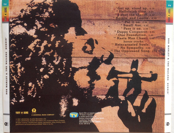 Bob Marley & The Wailers - Burnin' | Tuff Gong (GAI 05 03) - 2