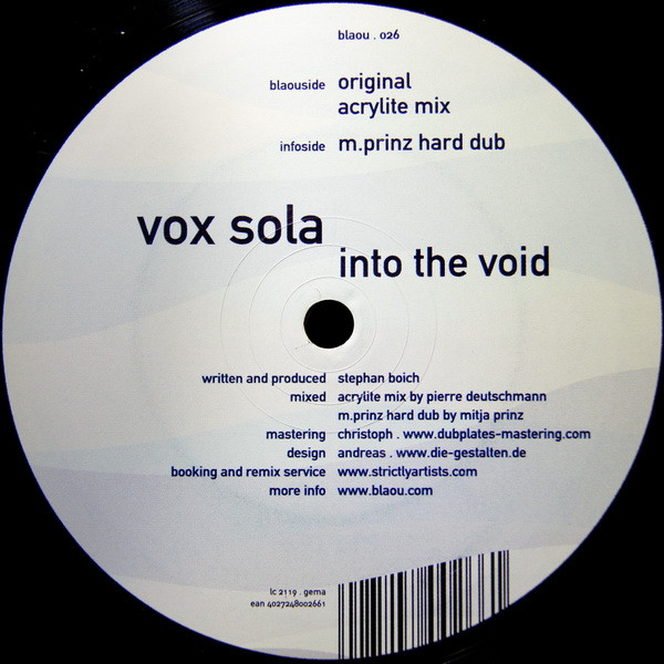 Vox Sola - Into The Void | Blaou (Blaou 026)