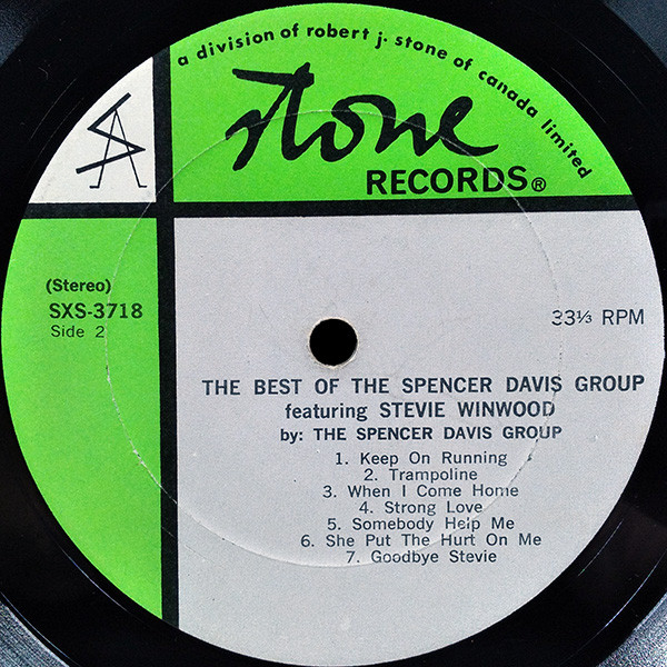 The Spencer Davis Group - The Best Of The Spencer Davis Group Featuring Stevie Winwood | Stone Records (SXS 3718) - 2