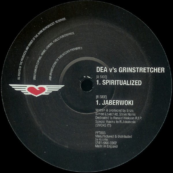 DEA vs. Grinstretcher - Spiritualized / Jaberwoki | Plastic Fantastic (PFT003) - 2