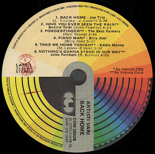 Various - Back Home | CGD (COM 20628)