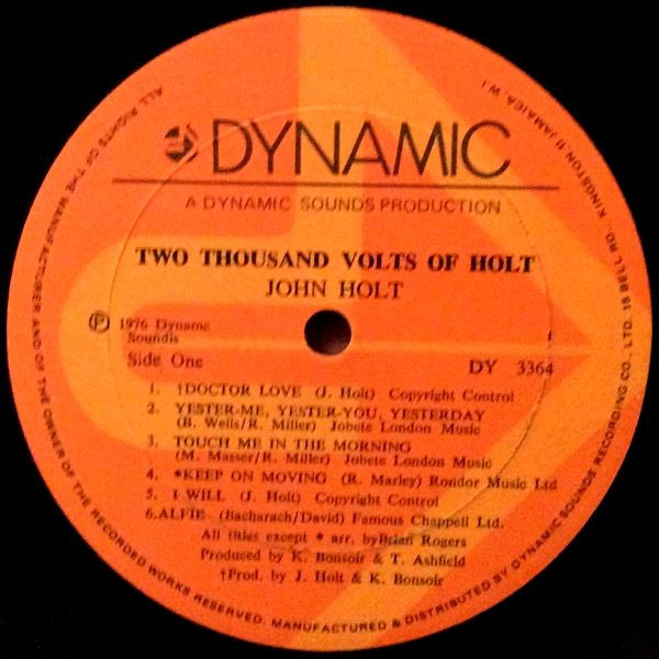 John Holt - 2000 Volts Of Holt | Dynamic Sounds (DY 3364) - 3