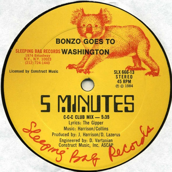Bonzo Goes To Washington - 5 Minutes | Sleeping Bag Records (SLX-13) - 4
