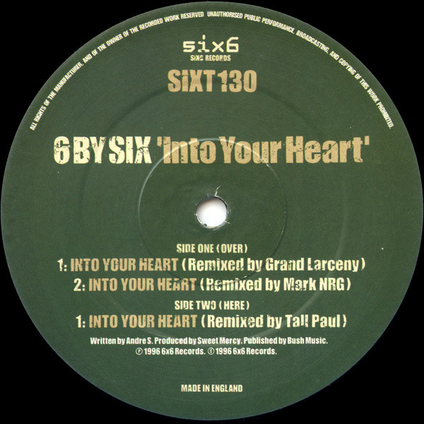 6 By Six - Into Your Heart | 6 x 6 Records (SIXT130) - 4 6 By Six - Into Your Heart | 6 x 6 Records (SIXT130) - 4