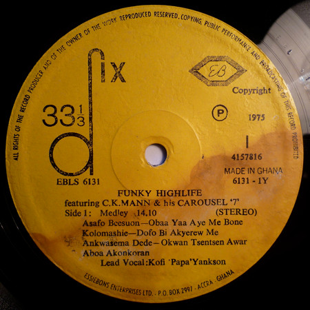 C.K. Mann & His Carousel 7 - Funky Highlife | Dix (EBLS 6131) - 3 C.K. Mann & His Carousel 7 - Funky Highlife | Dix (EBLS 6131) - 3
