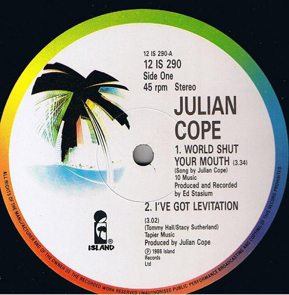 Julian Cope - World Shut Your Mouth | Island Records (12 IS 290) - 3