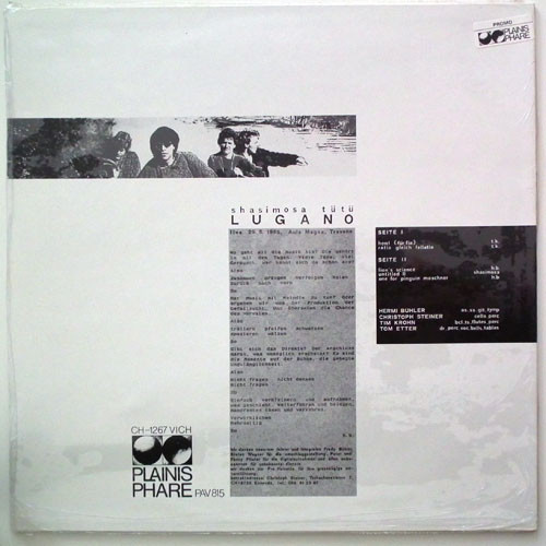 Shasimosa Tütü - Lugano | Plainisphare (PAV 815) - 2