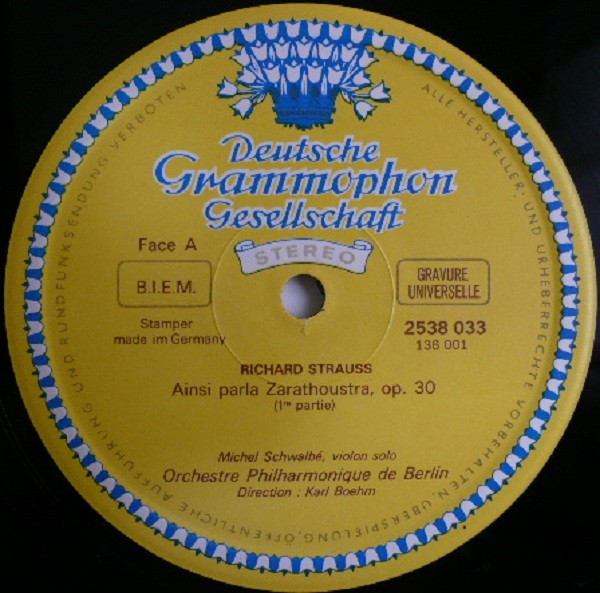 Richard Strauss - Berliner Philharmoniker , Karl Böhm - Ainsi Parla Zarathoustra | Deutsche Grammophon (2538 033) - 2