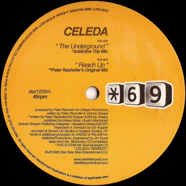Celeda - The Underground / Reach Up (Part 1) | Star 69 Records (star1209) - main