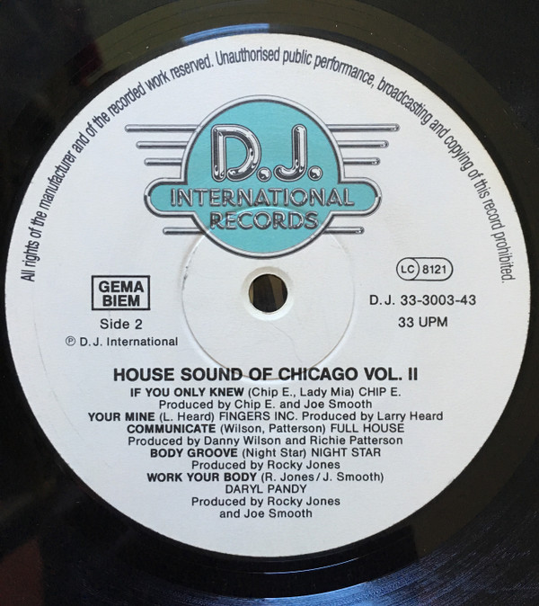 Various - The House Sound Of Chicago Volume 2 | D.J. International Records (D.J. 33-3003-43) - 3 Various - The House Sound Of Chicago Volume 2 | D.J. International Records (D.J. 33-3003-43) - 3