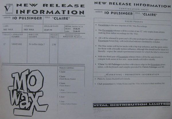 iO - Claire / Libre | Mo Wax Excursions (MW EX 002) - 3 iO - Claire / Libre | Mo Wax Excursions (MW EX 002) - 3