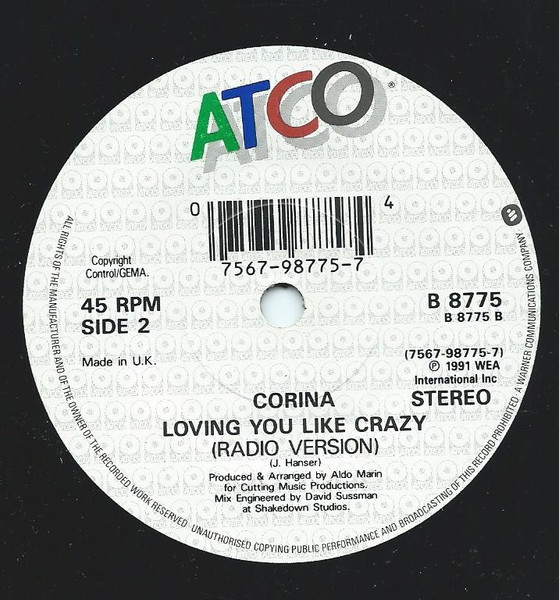 Corina - Temptation | ATCO Records (B 8775) - 4