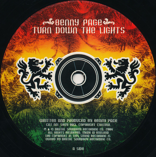 Benny Page / Visionary Feat. Peter Ranking - Turn Down The Lights / Soundboy Burial | Digital Soundboy Recording Co. (SBOY 003) - 3