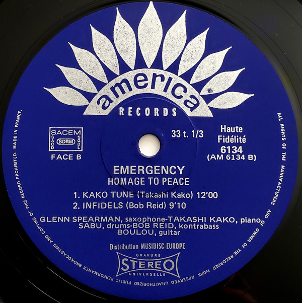 Emergency - Homage To Peace | America Records (30 AM 6134) - 2
