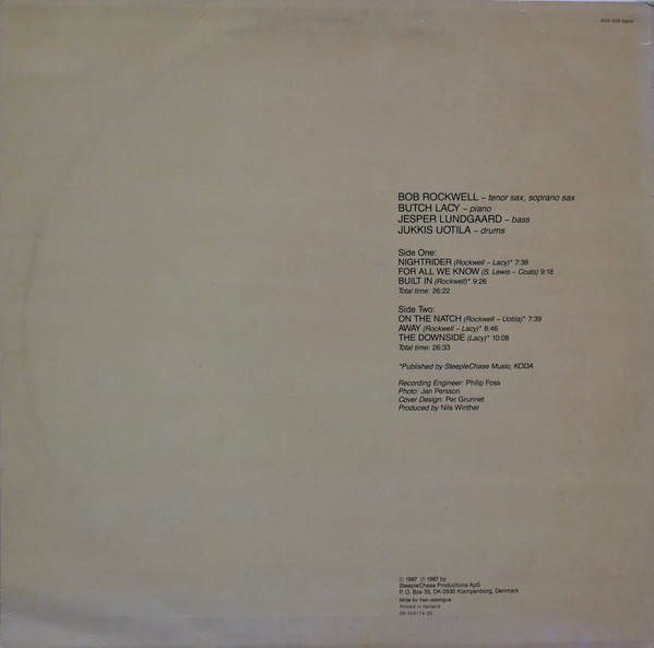 Bob Rockwell Quartet - On The Natch | SteepleChase (SCS 1229) - 2