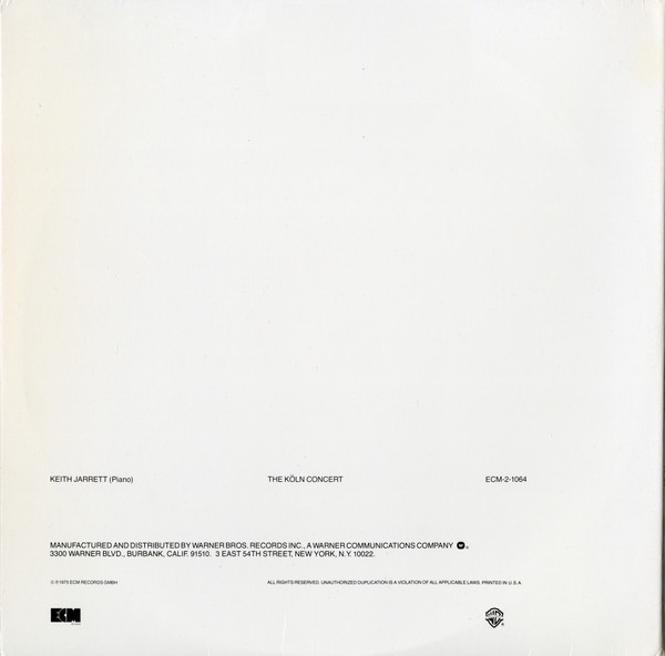 Keith Jarrett - The Köln Concert | ECM Records (ECM 2-1064) - 4
