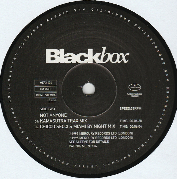 Black Box - Not Anyone | Mercury (MERX 434) - 4 Black Box - Not Anyone | Mercury (MERX 434) - 4