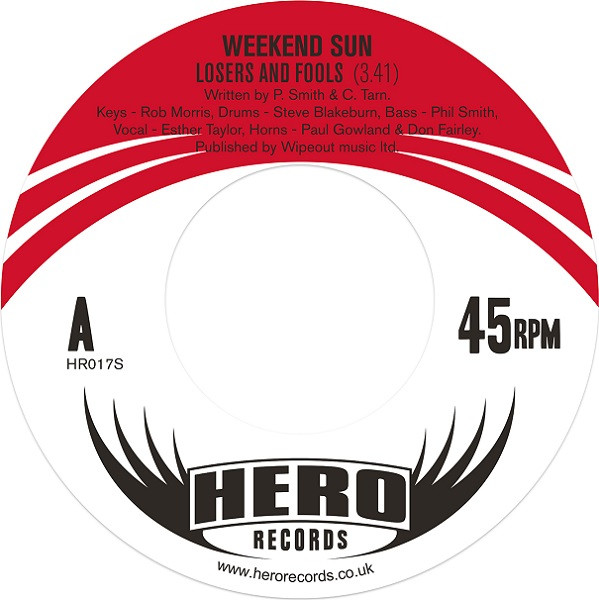 Weekend Sun - Losers and Fools / Hole In My Heart | Hero Records (HR017S) Weekend Sun - Losers and Fools / Hole In My Heart | Hero Records (HR017S)