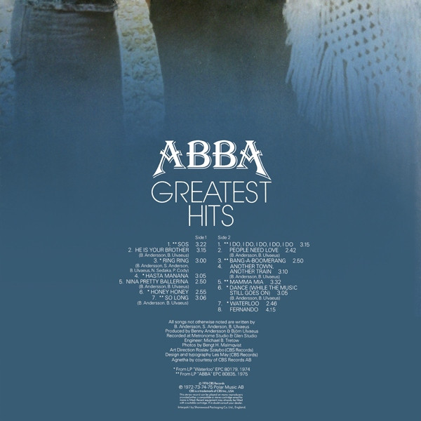 ABBA - Greatest Hits | Epic (EPC 69218) - 3