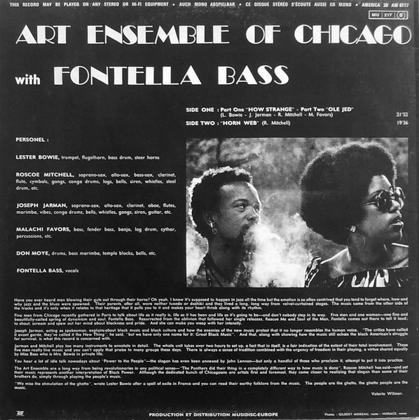 The Art Ensemble Of Chicago With Fontella Bass - Art Ensemble Of Chicago With Fontella Bass | America Records (30 AM 6117) - 2 The Art Ensemble Of Chicago With Fontella Bass - Art Ensemble Of Chicago With Fontella Bass | America Records (30 AM 6117) - 2