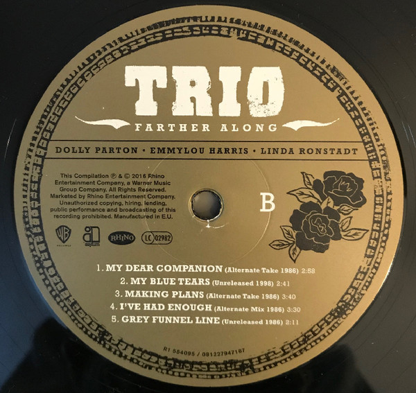 Dolly Parton , Emmylou Harris , Linda Ronstadt - Trio: Farther Along | Warner Bros. Records (R1 554095) - 4