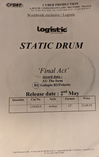 Static Drum - Final Act | Logistic Records (LOG014) Static Drum - Final Act | Logistic Records (LOG014)