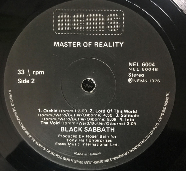 Black Sabbath - Master Of Reality | NEMS (NEL 6004) - 4 Black Sabbath - Master Of Reality | NEMS (NEL 6004) - 4