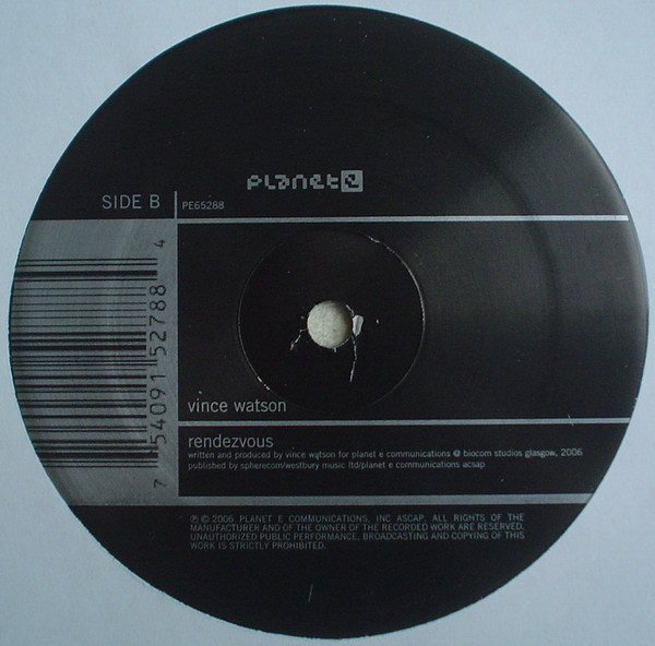 Vince Watson - Renaissance / Rendezvous | Planet E (PE65288-1) - 2