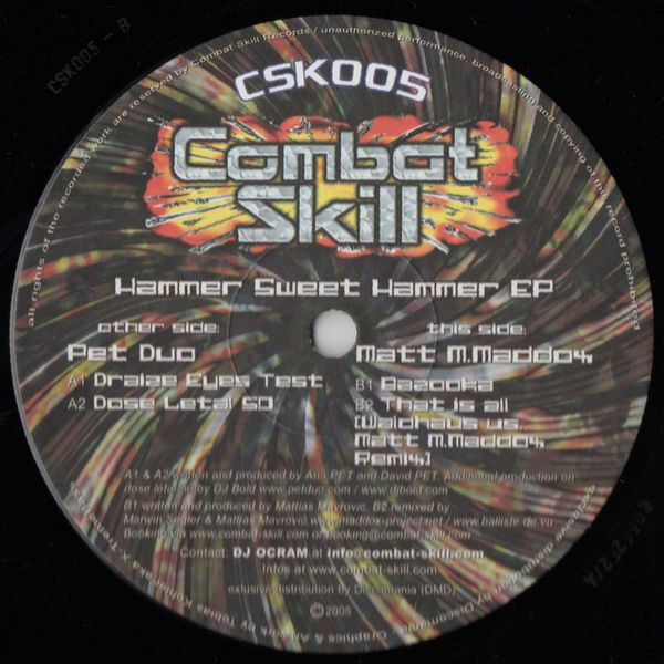 PET Duo / Matt M. Maddox - Hammer Sweet Hammer EP | Combat Skill (CSK005) - 2