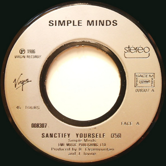 Simple Minds - Sanctify Yourself | Virgin (008 307) - 3