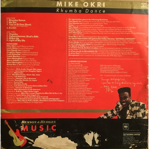 Mike Okri - Rhumba Dance | Benson & Hedges Music (B&HM 0011) - 2