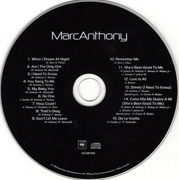 Marc Anthony - Marc Anthony | Columbia (CK 69726) - 3