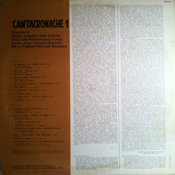 Various - Cantacronache 1 | Albatros (VPA 8123) - 2 Various - Cantacronache 1 | Albatros (VPA 8123) - 2