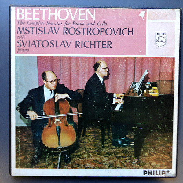 Ludwig van Beethoven - Mstislav Rostropovich ‧ Sviatoslav Richter - The Complete Sonatas For Piano And Cello | Philips (AL3453-4) - main