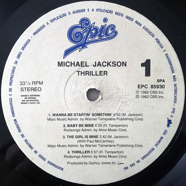 Michael Jackson - Thriller | Epic (85930) - 3