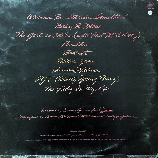 Michael Jackson - Thriller | Epic (85930) - 2