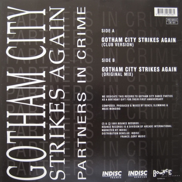 Partners In Crime - Gotham City Strikes Again | Bounce Records (IND 620.6) - 2