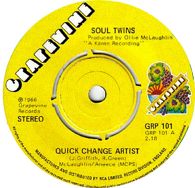 The Soul Twins - Quick Change Artist | Grapevine (GRP 101) - main