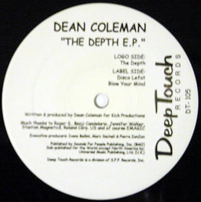 Dean Coleman - The Depth E.P. | Deep Touch Records (DT-105)