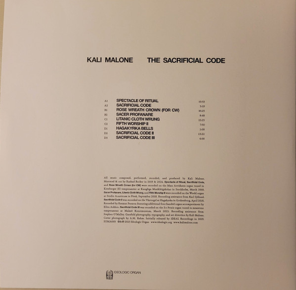 Kali Malone - The Sacrificial Code | Ideologic Organ (SOMA060) - 4