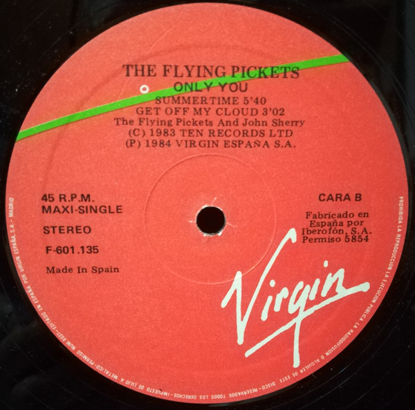 The Flying Pickets - Only You | Virgin (F-601.135) - 4